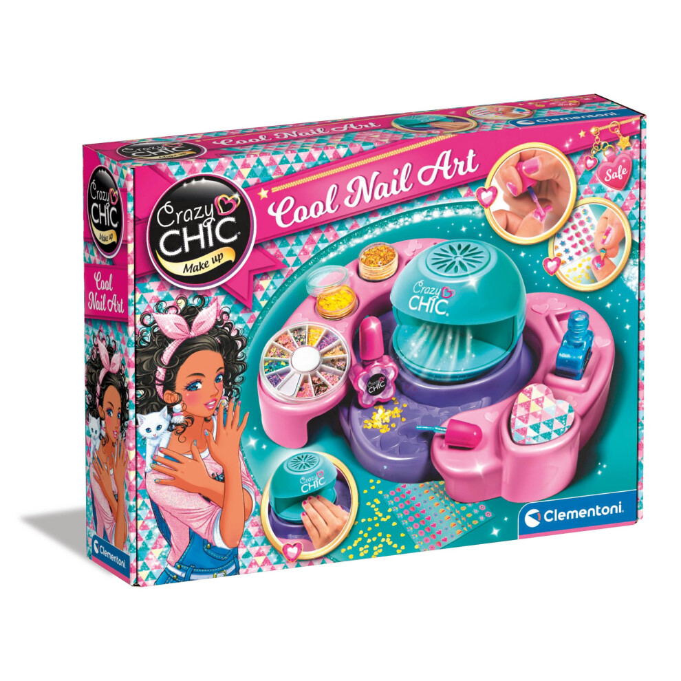 18599 Crazy Chic Cool Nail Art Set for Children, Ages 6 Years Plus, Multi-Coloured