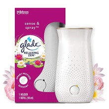Sense & Spray Air Freshener Holder and Refills, Motion Activated Automatic Odour Eliminator for Home, Relaxing Zen, Pack of 4 Starter Kits, (4 x