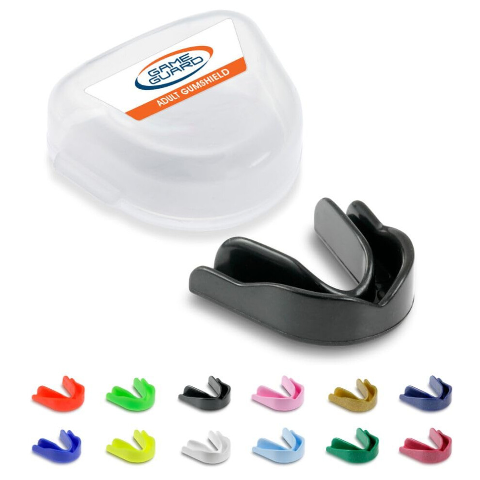 Game Guard Black Â 10 X Boil & Bite Mouth Guards/Gum Shields Â Mouldable Mouthguards/Gumshields - Adult/Senior Â For School & Clubs, Rugby, Hockey, Gaa (Black)