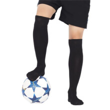 Unisex Football, Rugby, Hockey Sports Knee High Long Socks, Kids, Adults, juniors Knee High Football Socks Outdoor game Soccer Socks (6-11, Black)