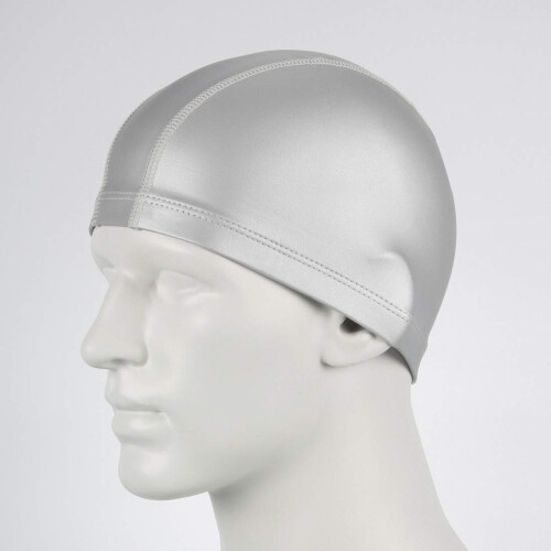 Speedo Unisex Ultra Pace Swimming Cap | 3 Panel Design , Silver, One Size 2