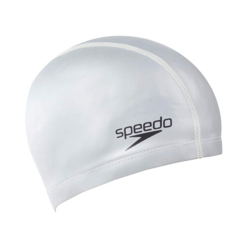 Speedo Unisex Ultra Pace Swimming Cap | 3 Panel Design , Silver, One Size
