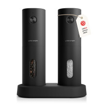 Electric Salt and Pepper Grinder Set I Automatic Salt and Pepper Mills with Adjustable Ceramic Grinder I USB Rechargeable Electric Spice Grinder Set