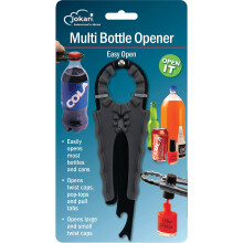 Multi Bottle Opener (1 Pack) - Beer Bottle Opener, Beer Opener, Soda Can Opener Manual, Jar Opener, Nail Polish Opener - Multiopener for Bottles, Jars