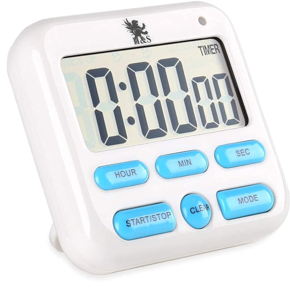 Digital Kitchen Timer for Cooking - Magnetic Countdown Timers Clock with Large LCD Digits Display & Loud Alarm - AAA Battery Included - Kitchen Timers