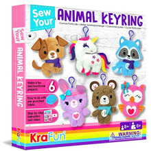Krafun Unicorn Sying Keying Kit til b?rn i alderen 7 8 9 10 11 12 L?r Art & Craft Inkluderer 6 udstoppede Animal Bear Dog Rabbit Raccoon Owl Doll