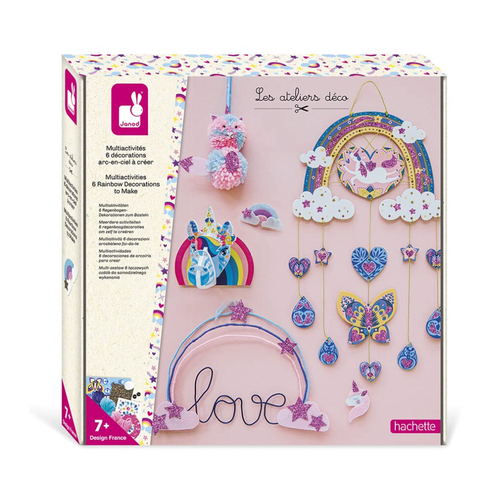 - Multi-Activity Box - 6 Unicorn and Rainbow Creations - Les Ateliers DÃ©co - Children's Arts & Crafts Kit - Dexterity and Concentration - 7 Years +