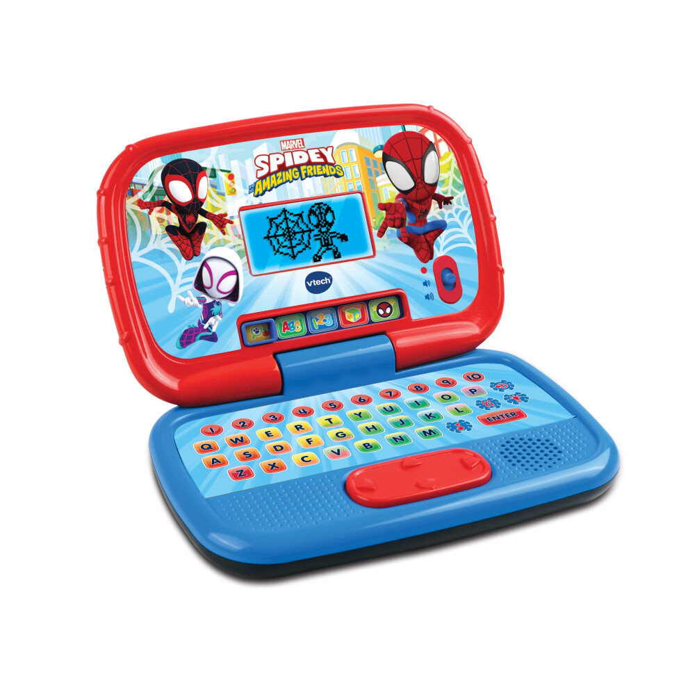 Vtech Spidey And His Amazing Friends: Spidey Learning Laptop, Interactive Educational Toy For Kids, Learn Letters, Words & Counting, Gift For Spiderman Fans