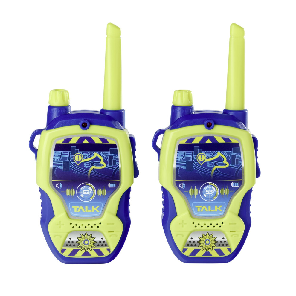 Police Design Walkie Talkie - 2 Radios Specially Designed for Children Aged 4+ Up to 100m Range Toy Radios