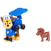 Big Truck Pups Chase Action Figure with Clip-on Rescue Drone, Command Center Pod and Animal Friend Kids Toys for Ages 3 and up