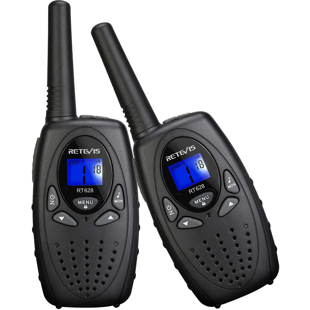 Rt628 Walkie Talkies For Kids, Easy Use Long Range Walky Talky For 3-12 Years Old Kids, Toy Gift For Hiking Camping Garden Outdoor Activities (1 Pair, Black 635266483863