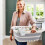 Lakeland Collapsible Hipster Laundry Basket 37L – Squashes Flat For Space-Saving Storage & Hip Rest 3