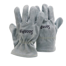 Work Gloves Safety Welding Glove Leather Garden Gloves for Welding Gardening Fireplace Stove Oven Grill BBQ Pot Holder Animal Handling Farm Warehouse