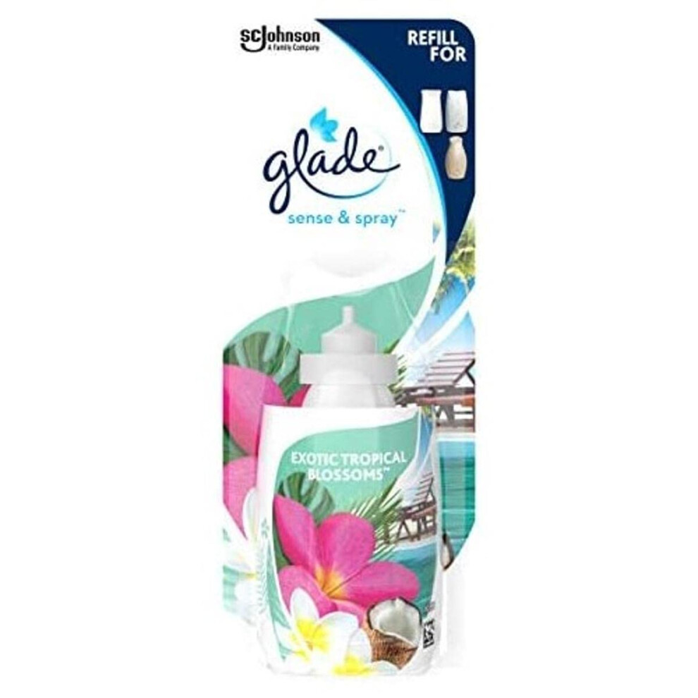 Sense & Spray Air Freshener, Motion Activated Automatic Odour Eliminator for Home, 18 ml Refill, Tropical Blossoms, 1 Refill