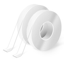 Double-Sided Adhesive Tape, Multipurpose Tape for Carpet Mats/Photos Frames/Craft Wall Mounting 2 Rolls (3m*1.3cm*1mm)