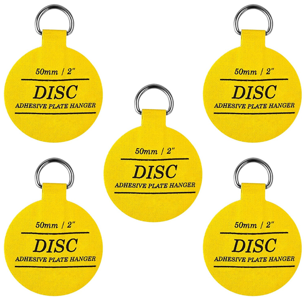 Disc Plate Hangers For Walls - Strong Invisible Plate Holder Self Adhesive Stick On Hooks Picture Hanging Wall Plate Holder - Plate Hanging Disk (50Mm 5060514905265