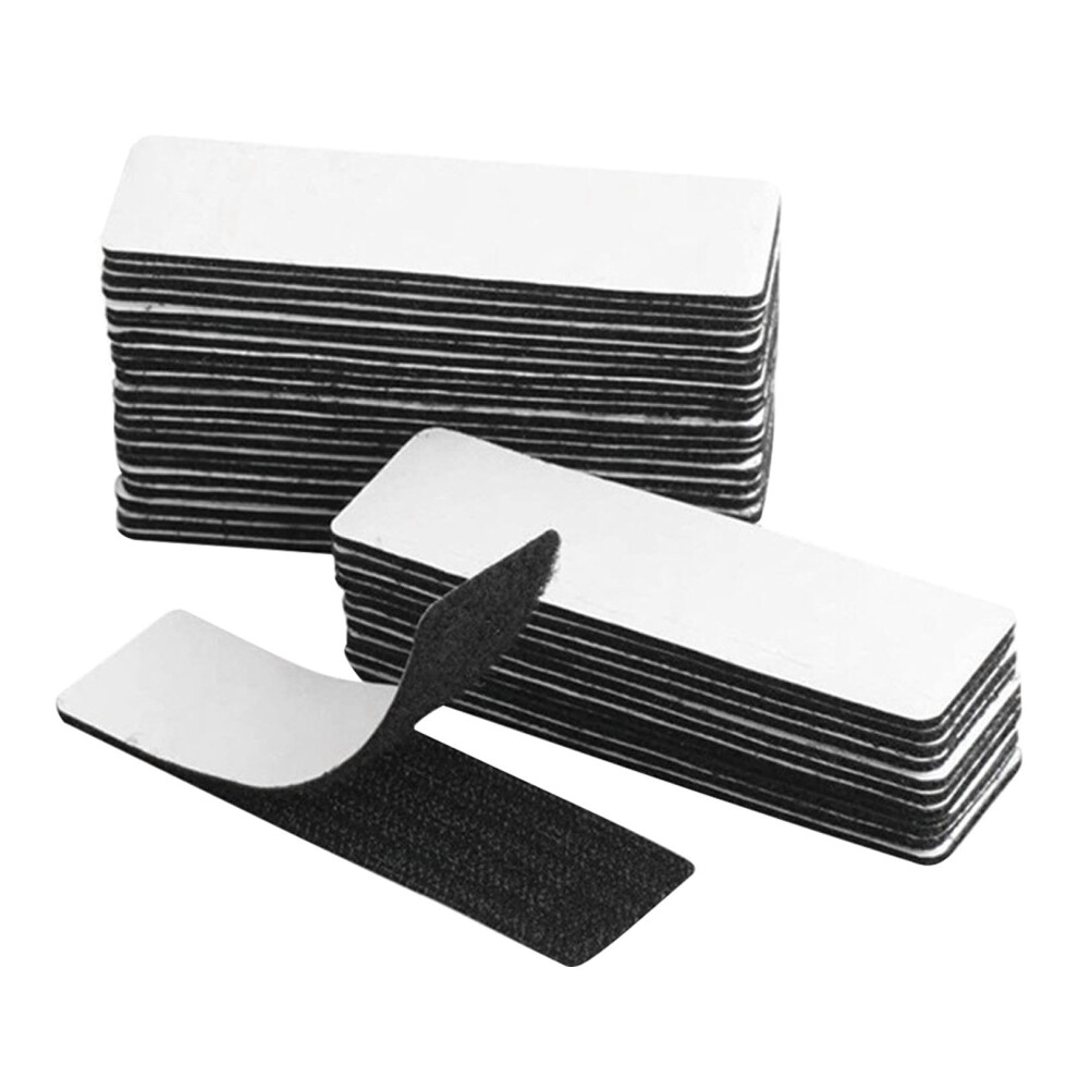 30Pcs Hook And Loop Strip Tape, 4 X 1.2Inch Double Sided Sticky Tape,Self Adhesive Sticky Back Heavy Duty Strong Reusable Wall Fastener Tape For 694576431032