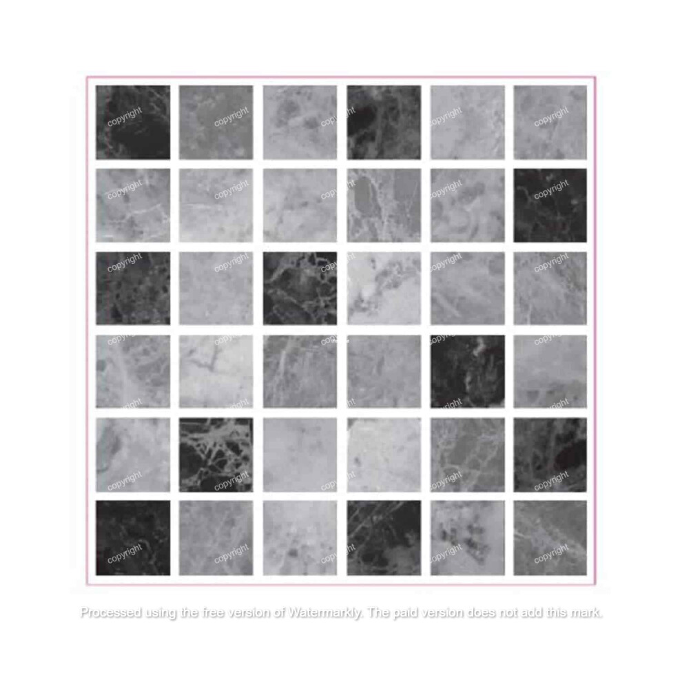 Pack Of 20 Grey Mosaic Tile Transfers Stickers Traditional Modern Wall Art Room Decor Bathroom Backsplash Kitchen Splashbacks Victorian Moroccan Peel 5060311177353