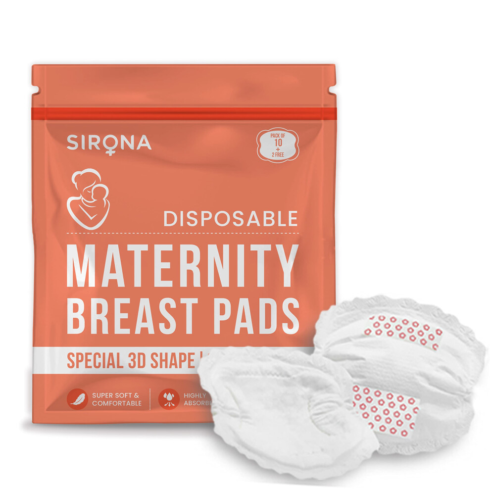 Disposable Maternity And Nursing Breast Pads For Breastfeeding- 12 Pads Sirona