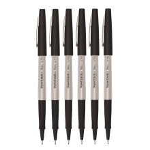 Flair Fineliner Pens - Ultra Fine Point 0.4mm - Black Ink - Pack of 6