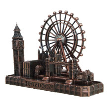SUPERPOWER Metal UK London Tower Bridge Big Ben Clock Tower The London Eye Capitol Architectural Model Sculptures, Vintage Living Room Home Decor
