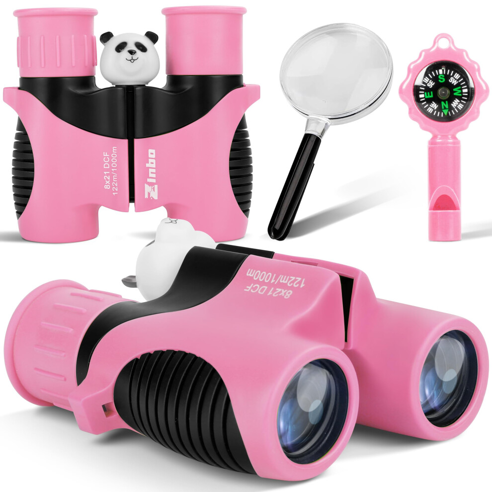 Binoculars For Kids 8X21 High-Resolution Real Optics With Magnifying Glass & Whistle Compass, Kids Binoculars For 3-12 Years Boys And Girls, Best Kids 763559754670