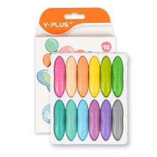 Peanut Crayons for Toddlers, Macaron 12 Colors Non-Toxic Crayons for Kids Ages 2-4, Easy to Hold Washable Toddler Crayons, Coloring Art Supplies Toys