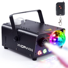 Smoke Machine, Xndryan 600W Mini Fog Machine with Disco Ball Light and Wireless Remote Control, Professional Fog Machine for Parties Halloween