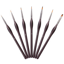 Detail Paint Brush Set, 7 Count, Brown