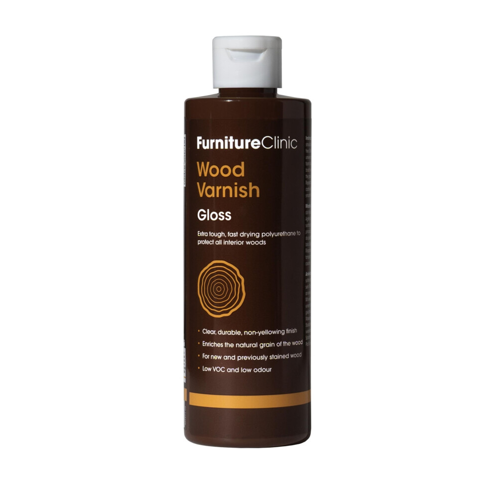 Extra Tough Interior Wood Varnish (500Ml, Gloss) - Quick Drying, Water-Based Wood Varnish To Protect All Hard & Soft Wood Furniture, Doors & More 5060202373130
