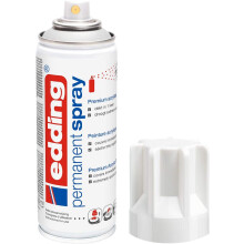 edding 5200 Permanent Spray - Traffic White Glossy, 200ml - Acrylic Paint for Glass, Metal, Wood, Ceramic, Plastic, Canvas