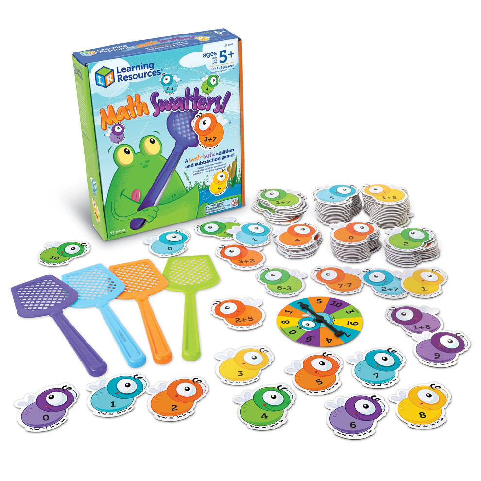 Learning Resources Ler3058 Mathswatters, Addition & Subtraction Kids, Educational Games, Preschool Maths, Montessori, 99 Pieces, Age 5+, Multi