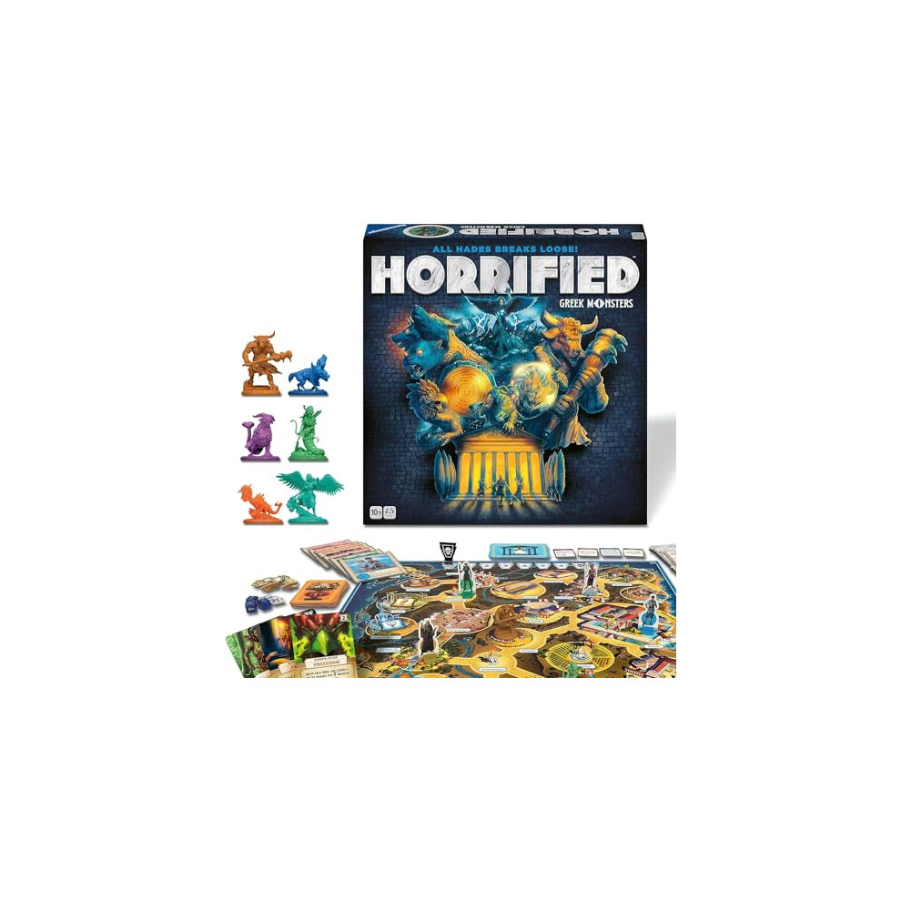 Ravensburger Horrified Greek Monsters - Immersive Cooperative Strategy Board Game For Adults And Kids Age 10 Years Up - Jigsaw Puzzle