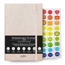 Wordsworth Undated Planner Weekly and Monthly - Dotted Blank Planner - Hardcover, Dateless Weekly Planner, 5.83 8.27In - Premium A5 Paper (120GSM)