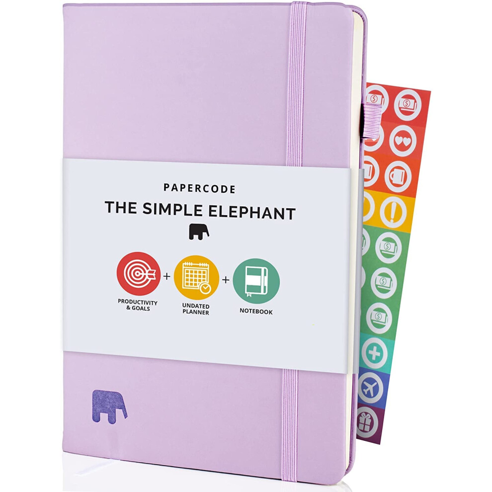 Photos - Other Office Equipment Daily Planner and Diary -2025 - Undated Day Planner and Appointment Diary w/Gratitude Stickers - Leatherette Weekly Jour 2024