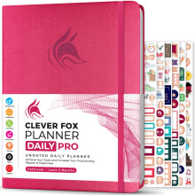 Clever Fox Planner Daily PRO  21,6 x 27,9 cm groes Tagesplaner- und Dankbarkeitstagebuch im A4-Format zur Steigerung der Produktivitt, Zeitmanagem