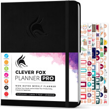 Planner PRO – Weekly & Monthly Life Planner to Increase Productivity, Time Management and Hit Your Goals, 21.5x28cm (Black)