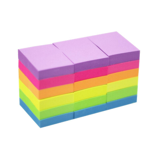 Sticky Notes 1.5 x 2 Self-Stick Notes 6 Bright Color 18 Pads, 100 Sheets/Pad 1