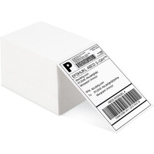 Thermal Labels, POLONO 4" x 6"(100mm150mm)Direct Thermal Shipping Labels (Pack of 500), Perforated Fanfold Labels Compatible with Label Printer