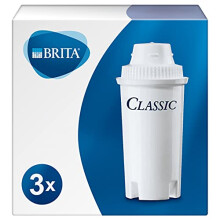 Classic replacement water filter cartridges, reduce chlorine, limescale and impurities - 3 pack