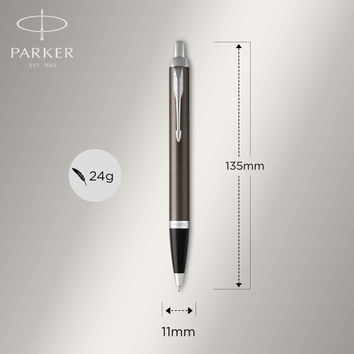 Parker IM Ballpoint Pen | Dark Espresso with Medium Point Blue Ink Refill | Gift Box 2