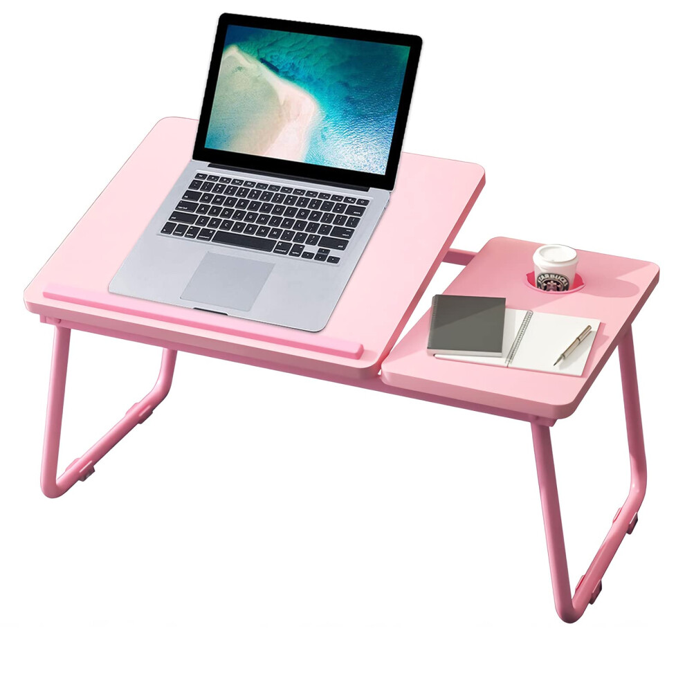 Laptop Desk, Laptop Bed Table with Foldable Legs & Cup Slot, Reading Holder Notebook Stand Breakfast Bed Tray Book Holder for Sofa, Bed, Terrace,-image-OPC-PFBBHTZ-NEW