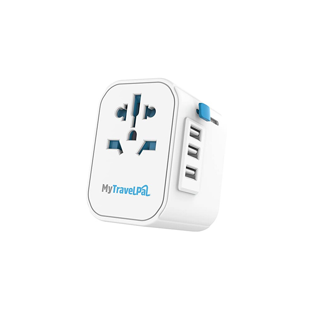 Worldwide Travel Adapter With Usb | The Safest All In One Travel Adaptor | Mytravelpal Pro Grounded Universal Travel Adapter Worldwide | Earthed 5060760410230