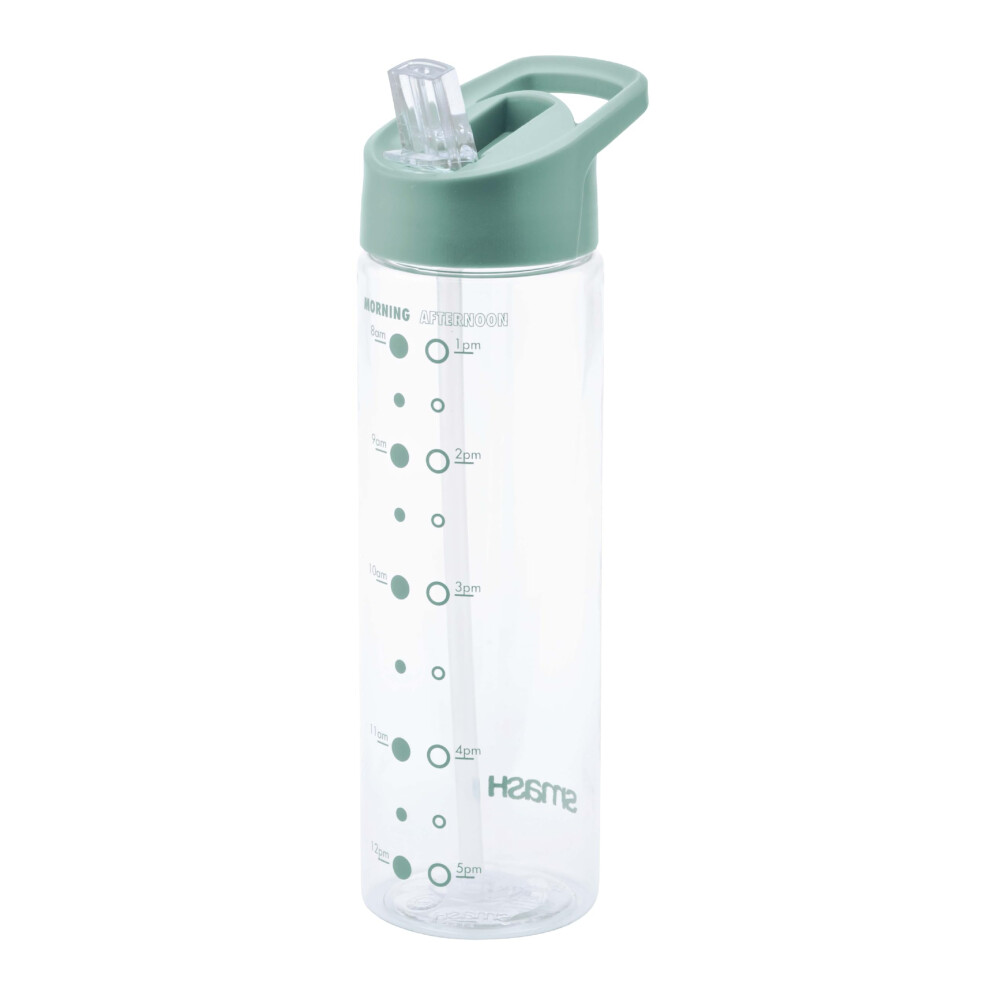 Drink Bottle with Water Timings 700ml Sage, Grey