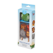 Jungle Cupcake Topper Set, Includes 24 Cases and Toppers, Jungle Designs