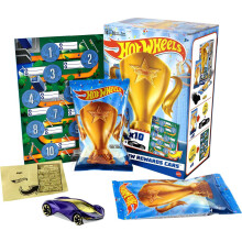 HW Rewards Cars Themed Assorted 10-Pack of Individually Wrapped 1:64 Scale Vehicles & Gold Stickers, Gifts for Kids 3 Years Old & Older, HGJ94
