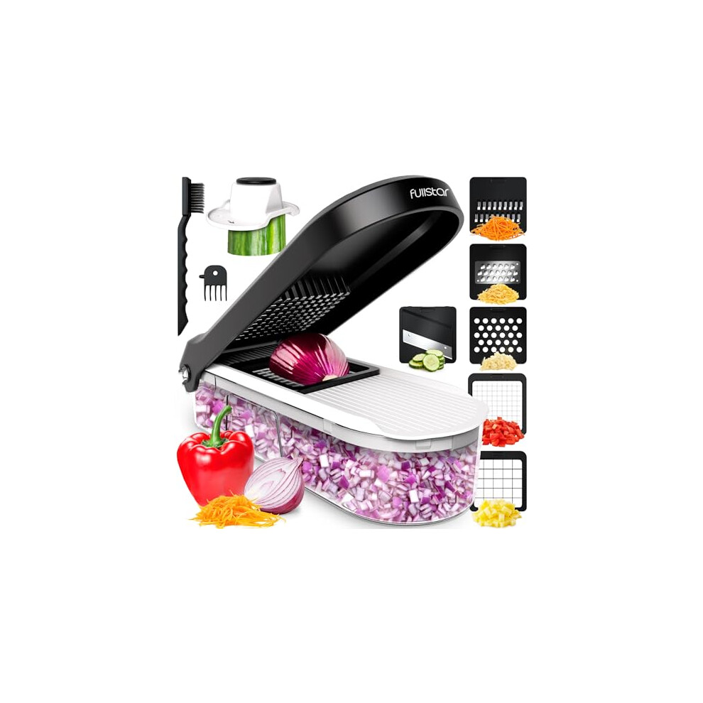 Fullstar Vegetable Chopper Vegetable Cutter Mandoline Vegetable Slicer - Veggie Onion Salad Food Chopper Manual - Potato Chipper - Veg Chopper And Dicer