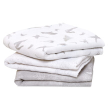 Musy Squares - map the stars, Pack of 3 | Large 100% organic cotton muslin Muslin Cloth | Soft & Lightweight Unisex Baby Essentials | Cloths for