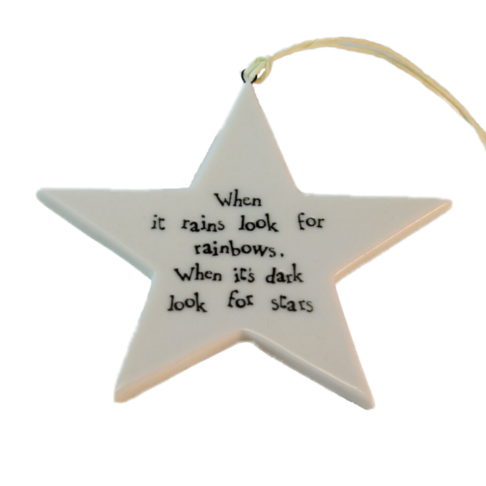 East Of India Porcelain Star (When It Rains, It Looks For Rainbow) Multi-Coloured