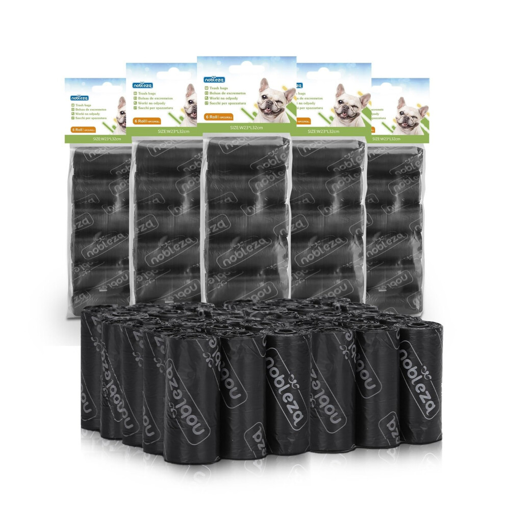 Dog Poop Bags,1080 Large Pick Up Dog Poo Bags 72 Rolls,Leak-proof Unscented Waste Poo Bags for Dogs Measures 21 x 31.5 cm,Black